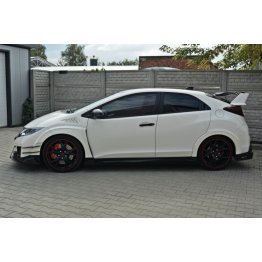 Накладки сплиттеры на пороги вариант 2 на Honda Civic IX Type R